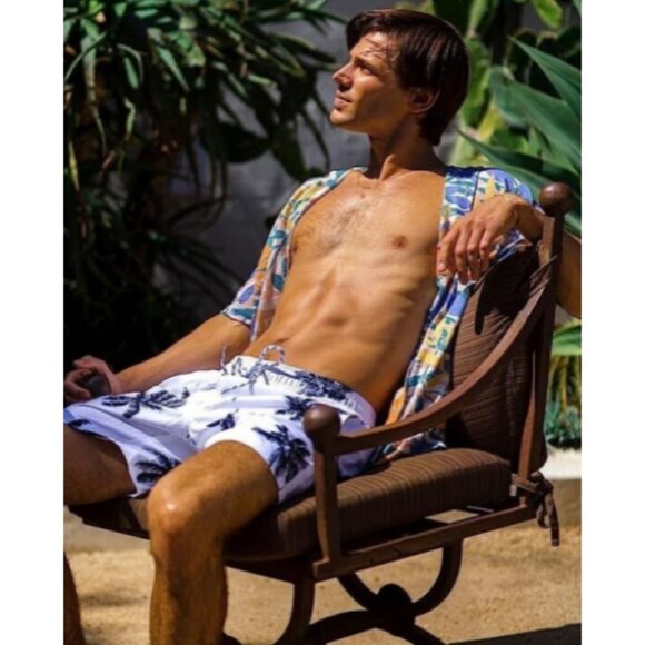 MaaMgic Men's Swim Trunks, Quick Dry Shorts with Mesh Lining Palm 2XL - Picture 1 of 6
